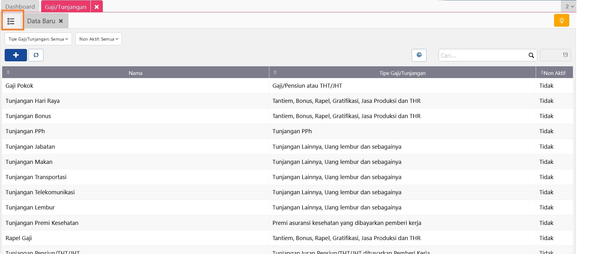Pengaturan Gaji & Tunjangan