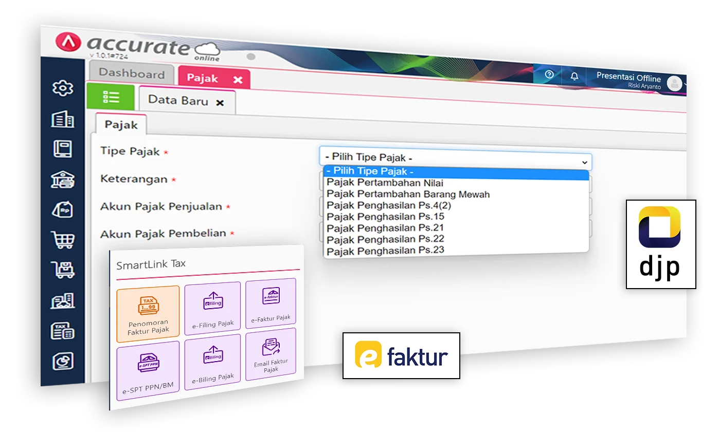 Fitur Faktur Pajak AOL Fitur Accurate Online