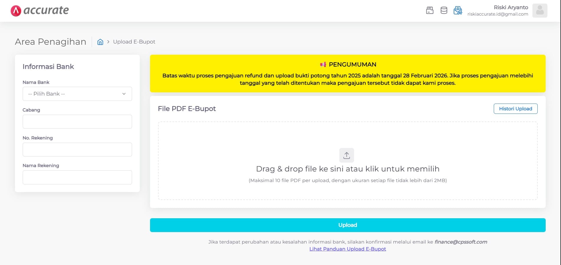 Cara Upload e-Bupot PPh 23 Cara Upload e-Bupot PPh 23