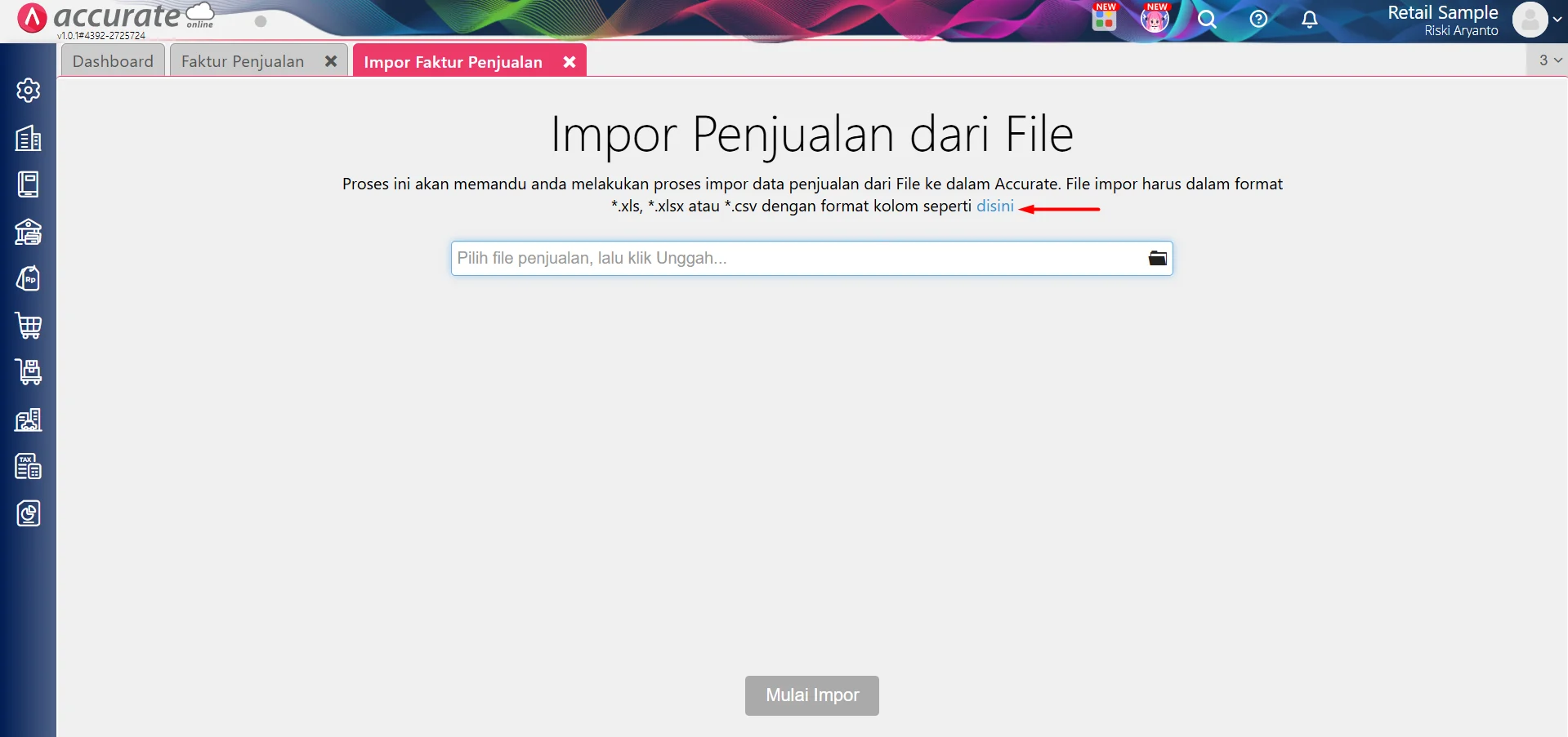 Impor Faktur dari Pesanan Penjualan Impor Faktur dari Pesanan Penjualan