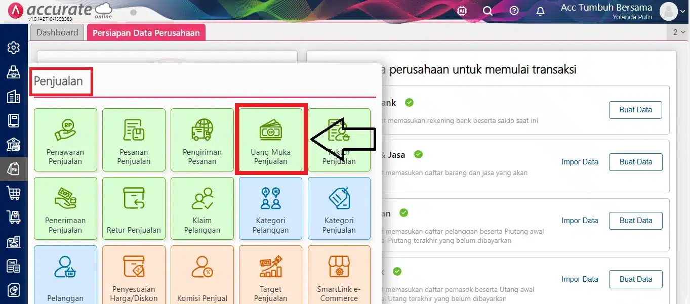 Memotong Invoice dari Uang Muka Memotong Invoice dari Uang Muka