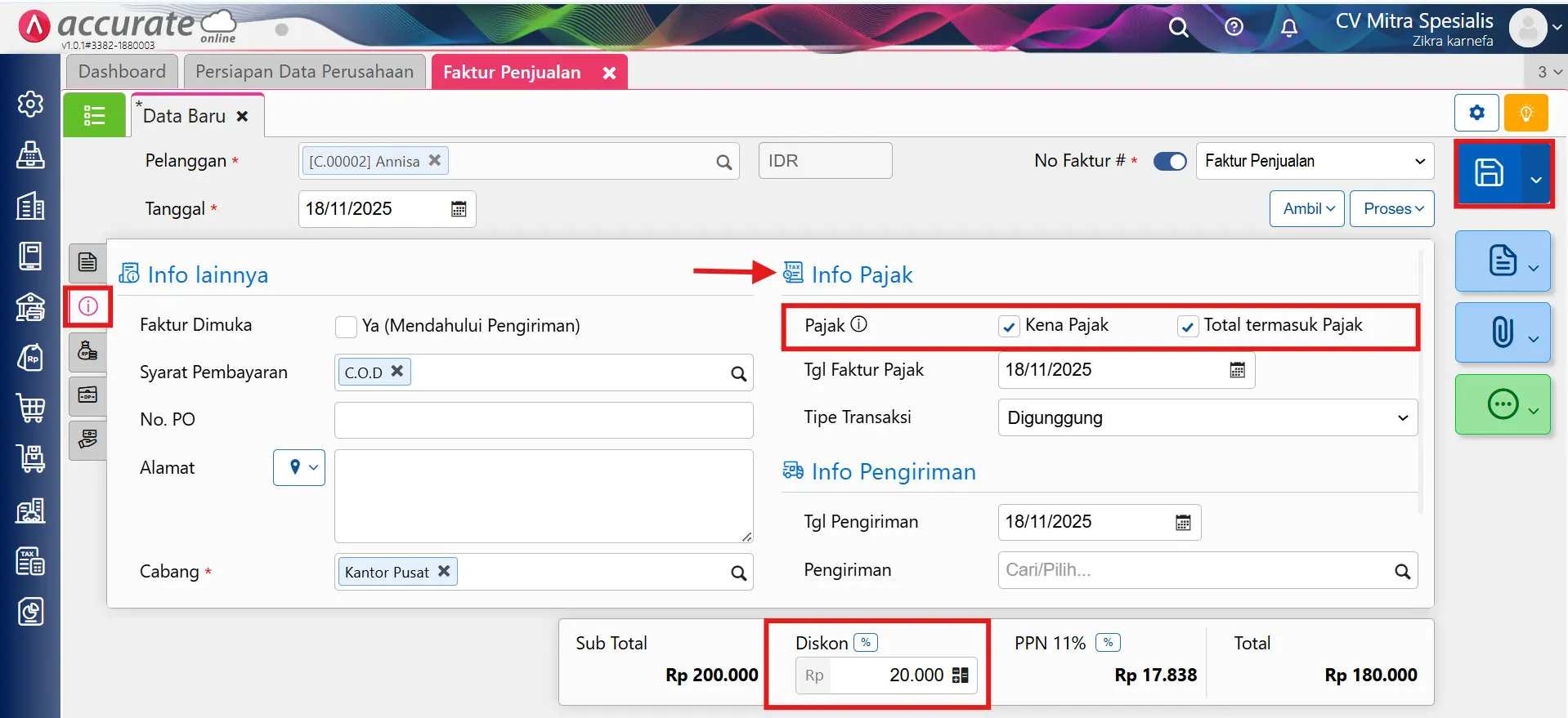 Menghitung Nilai PPN dengan Diskon Menghitung Nilai PPN dengan Diskon